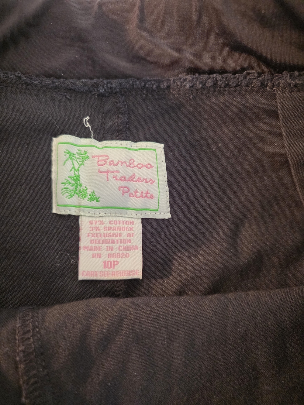 Bamboo Traders Black Skort with Pastel Dragonfly Embroidery. Size 10 P - Picture 7 of 8